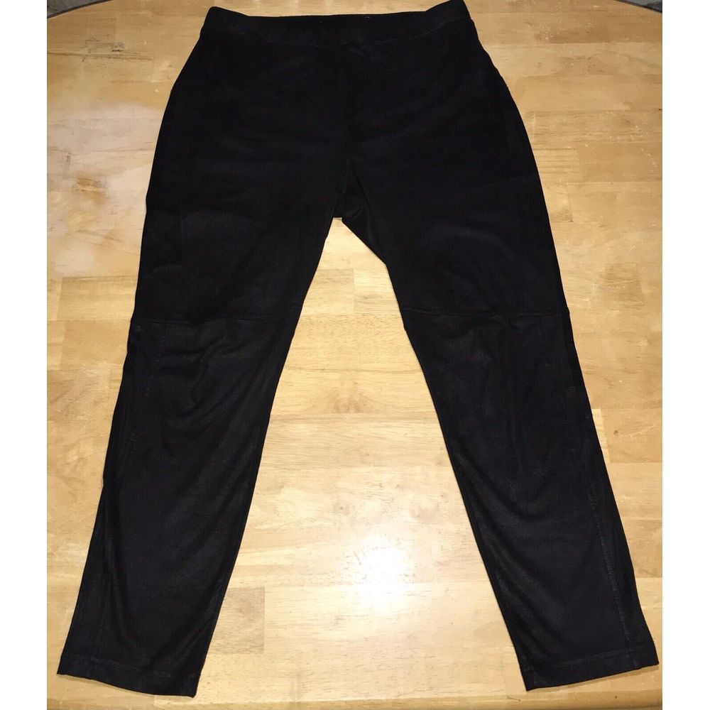 Women's Free People‎ Faux Suede Vegan Skinny Pull On Pants Large Black Legging